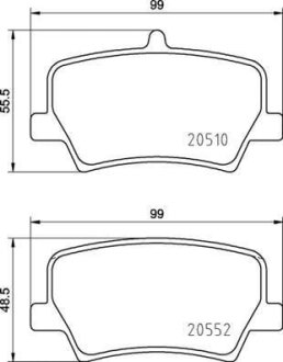 Комплект тормозных колодок BREMBO P 86 032