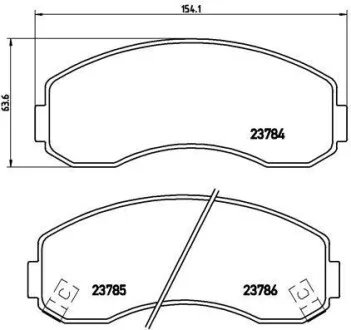 Тормозные колодки передние дисковые BREMBO P99 003