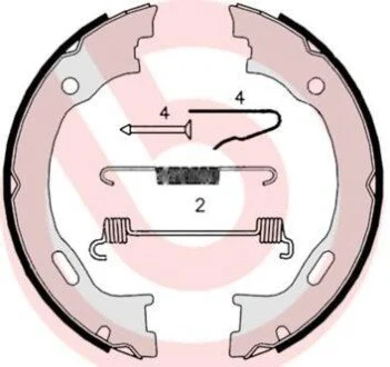 Тормозные колодки барабанные BREMBO S50 515
