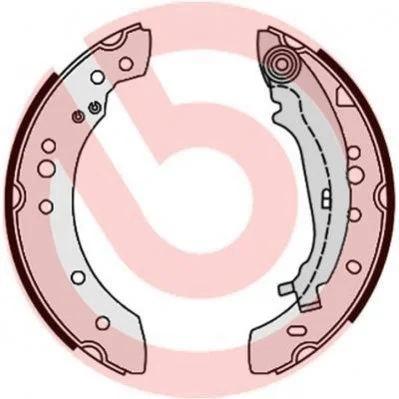 Тормозные колодки задние барабанные BREMBO S54521 (фото 1)