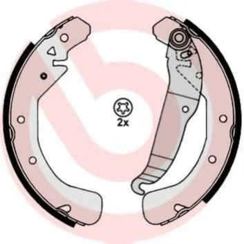 Тормозные колодки задние барабанные BREMBO S59 517 (фото 1)