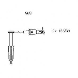 Комплект проводов высокого напряжения. BREMI 983 (фото 1)