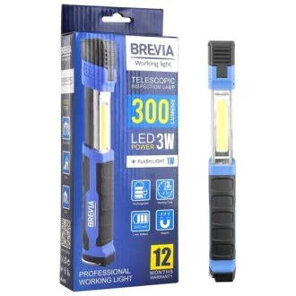 Инспекционная лампа 3W COB+1W LED 300lm 2000mAh type-C BREVIA 11350