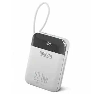 Универсальная мобильная батарея 10000mAh 22,5W (Type-C + Lightning Cable) BREVIA 45122