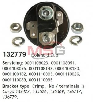 Крышка втягивающего реле V CARGO 132779