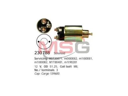 Реле стартера втягивающее 12V CARGO 230788