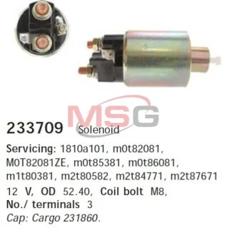 Реле стартера втягивающее 12V CARGO 233709