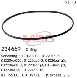 Кольцо резиновое CARGO 234669