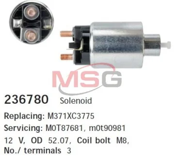 Реле стартера втягуюче 12V CARGO 236780