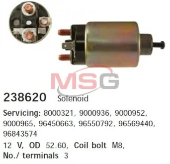 Реле стартера втягивающее 12V CARGO 238620