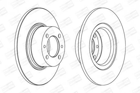 Диск гальмівний ВАЗ 2101 передн. (2 шт.) CHAMPION 561074CH (фото 1)