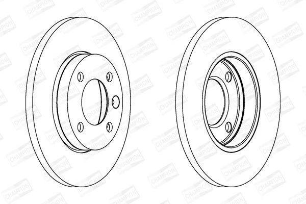 Диск гальмівний SEAT TOLEDO, VW CADDY передн. (вир-во) CHAMPION 561141CH (фото 1)