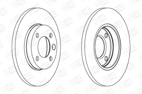 Диск гальмівний SEAT TOLEDO, VW CADDY передн. CHAMPION 561141CH