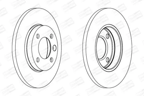 Диск гальмівний SEAT TOLEDO, VW CADDY передн. (вир-во) CHAMPION 561141CH