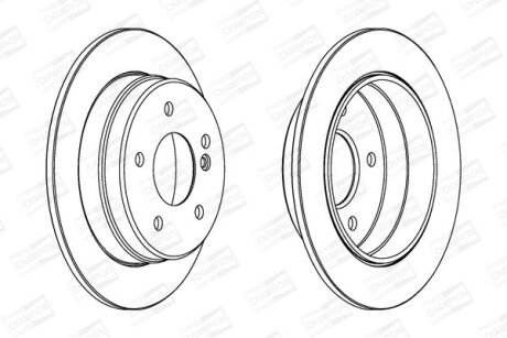 Диск гальмівний MB C-CLASS задн. CHAMPION 561698CH