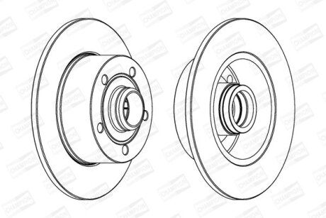 Диск гальмівний AUDI A4 задн. CHAMPION 561982CH-1