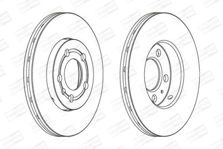 Диск гальмівний AUDI A3, SEAT CORDOBA, IBIZA, SKODA, VW, передн., вент. CHAMPION 562040CH