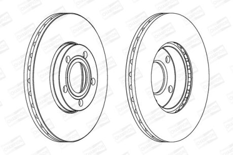 Диск гальмівний VW PASSAT -05 передн. CHAMPION 562052CH