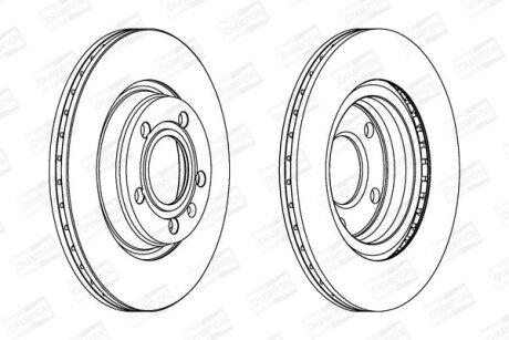 Диск гальмівний AUDI, VW, передн. вент. CHAMPION 562060CH