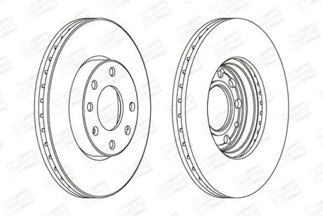 Диск гальмівний OPEL ASTRA G, передн. вент. (вир-во) CHAMPION 562069CH