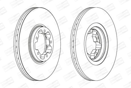 Диск гальмівний FORD TRANSIT передн., вент. CHAMPION 562141CH