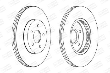 Диск гальмівний FORD MONDEO передн., вент. CHAMPION 562180CH