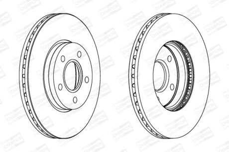 Диск гальмівний FORD FOCUS 04-, VOLVO S40 05-передн. CHAMPION 562364CH