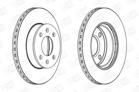 Диск гальмівний CHAMPION 562428CH