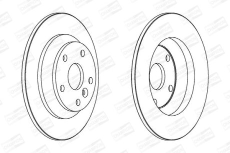 Диск гальмівний FORD FOCUS, KUGA, MONDEO IV задн. CHAMPION 562536CH