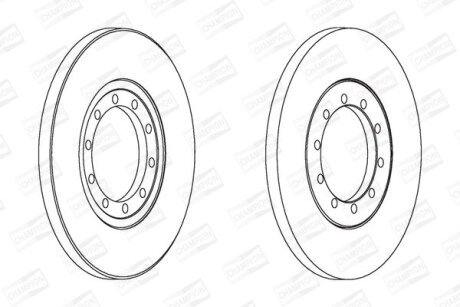 Диск гальмівний FORD TRANSIT 2.2-2.4 06- задн. CHAMPION 562537CH