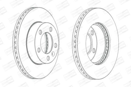 Диск гальмівний RENAULT MASTER III 2.3DCI 2010 - передн. CHAMPION 562713CH-1