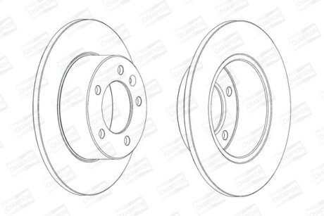 Диск гальмівний OPEL MASTER, MOVANO 2010 - задн. CHAMPION 562714CH