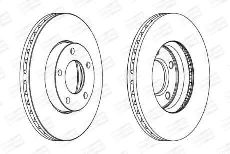 Диск гальмівний CHAMPION 563028CH