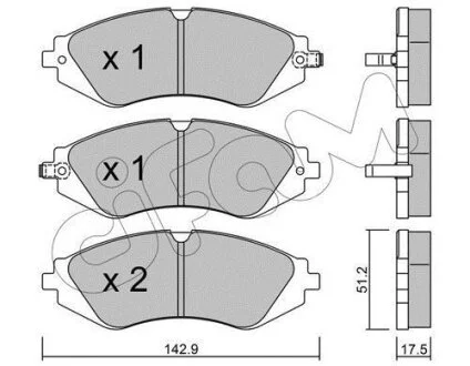 Колодка гальм. CHEVROLET Lacetti/Nubira передн. (вир-во Cifam) CIFAM 822-294-0