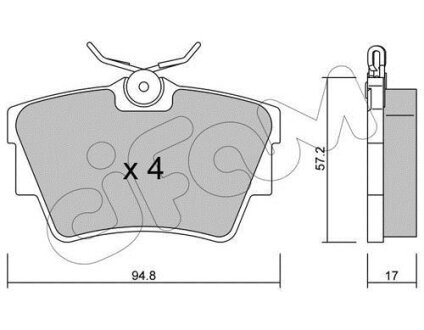 Колодка гальм. RENAULT Trafic задн. CIFAM 822-635-0