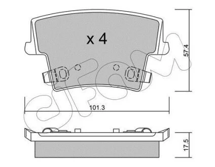 Колодка гальм. диск. CHRYSLER задн. (вир-во Cifam) CIFAM 822-718-0
