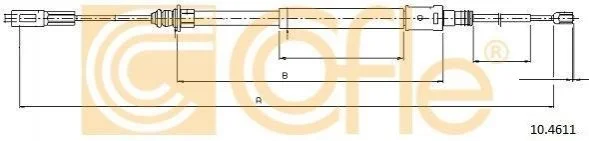 Трос ручника COFLE 10.4611 (фото 1)