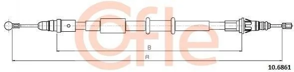 Трос ручника COFLE 10.6861 (фото 1)