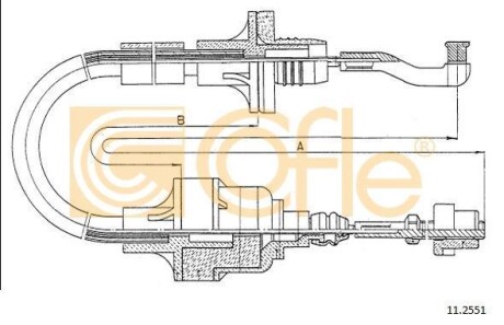 Трос зчеплення Opel Vectra 1.4/1.6/1.7TD 89- COFLE 112551