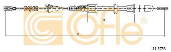 Трос ручника COFLE 11.5753 (фото 1)