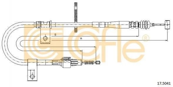 Трос ручника COFLE 17.5041 (фото 1)
