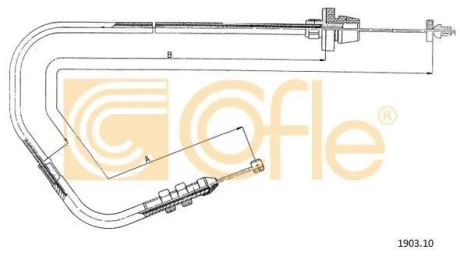 Трос газа FIAT Panda 85-03 COFLE 1903.10