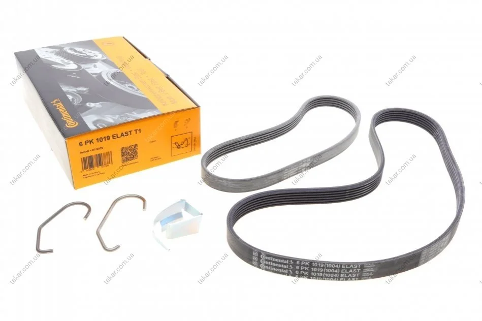 Ремкомплект приводного ремня (Вир-во ContiTech) Contitech 6PK1019 ELAST T1 (фото 1)