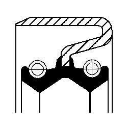 Сальник диференціала 70х97,7х14 ACM CORTECO 12001755B