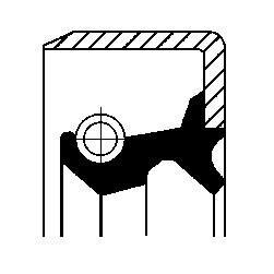 Сальник маточини колеса 165х190х14,2 NBR CORTECO 12013180B