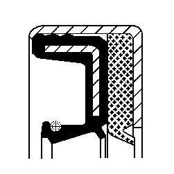 Сальник диференціала 40х68х14 NBR CORTECO 12013319B