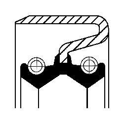 Сальник маточини колеса 170х195х18 NBR CORTECO 12014157B