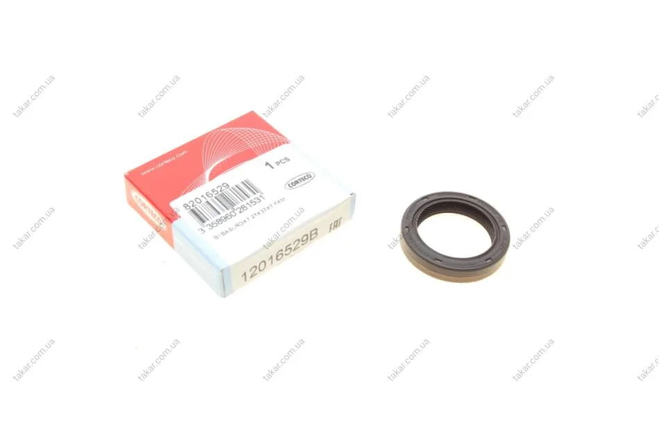 Сальник двигуна FRONT FIAT 182B2/350A1 B1BAVISLRDX7 27X37X7 FPM (вир-во Corteco) CORTECO 12016529B (фото 1)