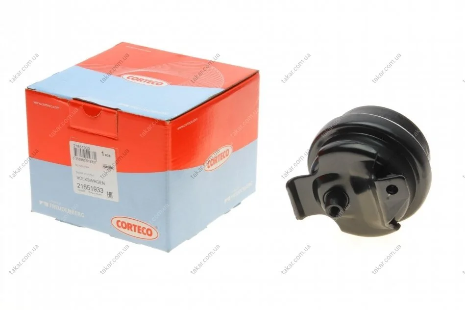 Подушка опоры двигателя. VW GOLF,JETTA II (-92), PASSAT (выр-во Corteco) CORTECO 21651933 (фото 1)