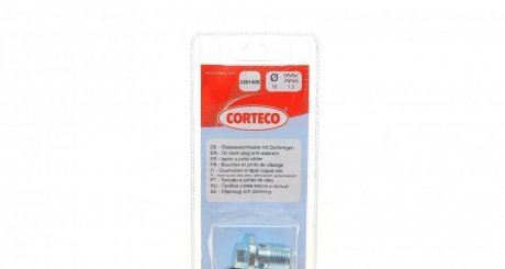 Пробка слива смазки с уплотнением CORTECO 220140S